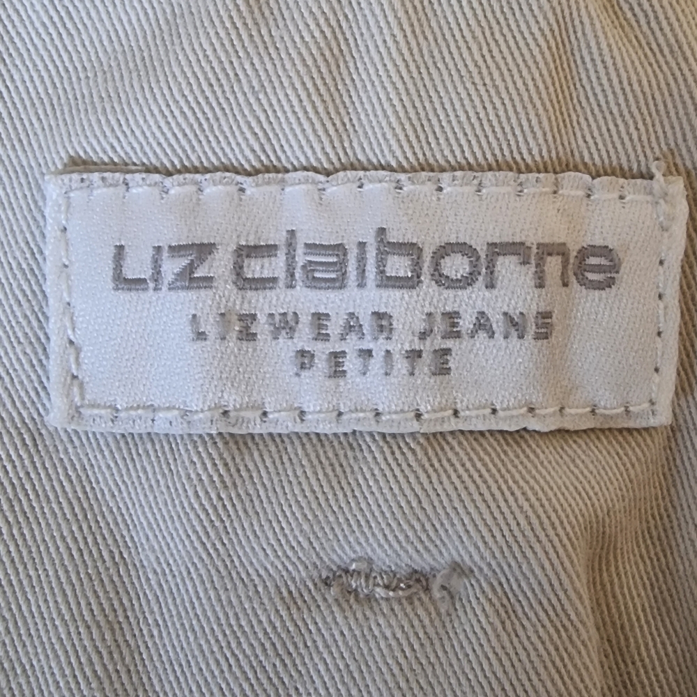 Liz Claiborne y2k vintage cream/beige Michaela cargo pants size 8P - Picture 3 of 13
